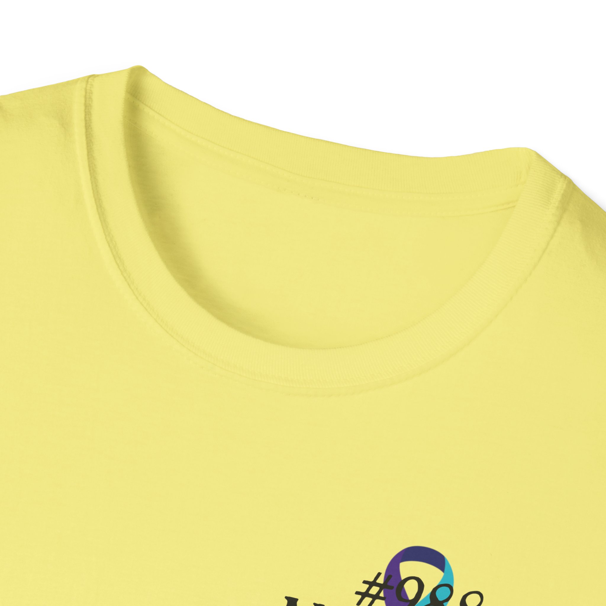 #988 Never Alone with Ribbon + Back Scripture Unisex Softstyle T-Shirt - Image 51