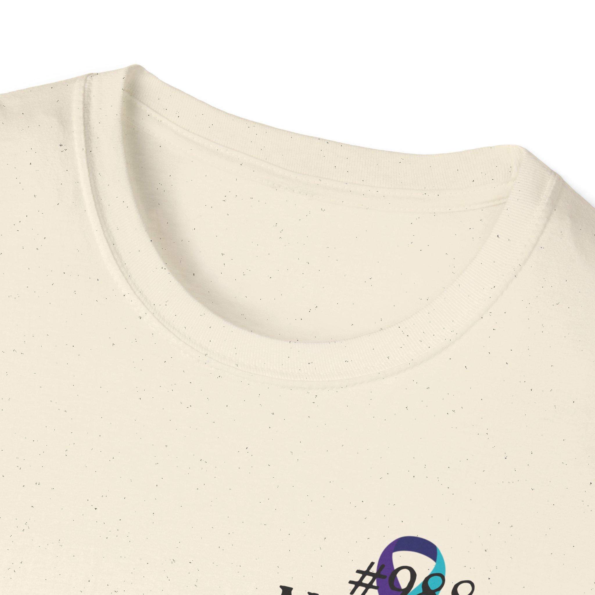 #988 Never Alone with Ribbon + Back Scripture Unisex Softstyle T-Shirt - Image 43